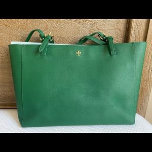 Used Green Tory Burch York Buckle Tote